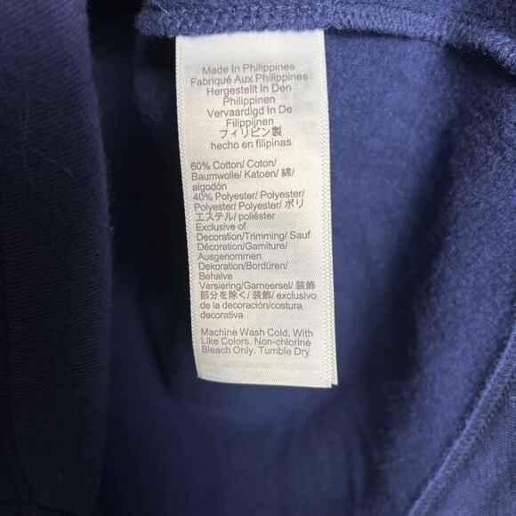 NWT J Crew Women’s Wide button-collar pullover sweatshirt Navy New XXS 2XS - Picture 7 of 8